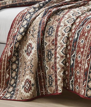 Southwestern Maroon Desert Quilt Set - Quilts Bedspreads &
