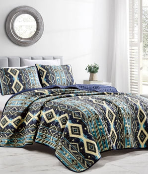 Southwestern Mystic Aztec Quilt Set - Quilts Bedspreads &