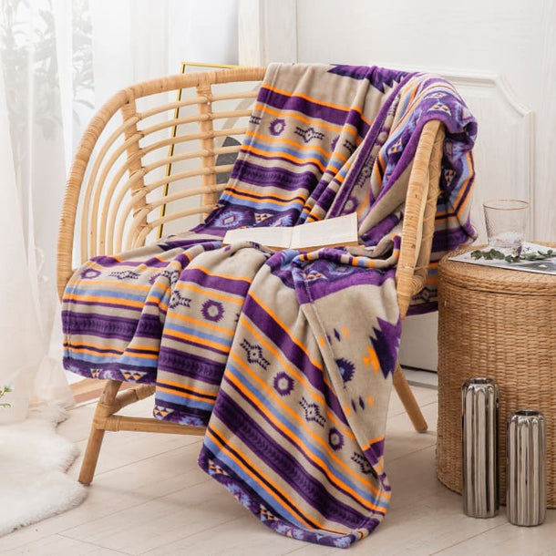 Linen Mart - Stella Aztec Throw Blanket